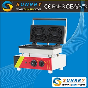 Commercial professional stainless steel gas waffle maker and waffle making machine