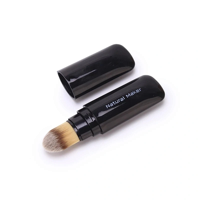 Natural Maker Retractable Portable Soft Foundation Makeup Brush Concealer Brush With Cap
