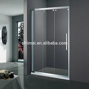 Large Interior Stainless Steel Tinted Glass 3 Doors Sliding Shower Door