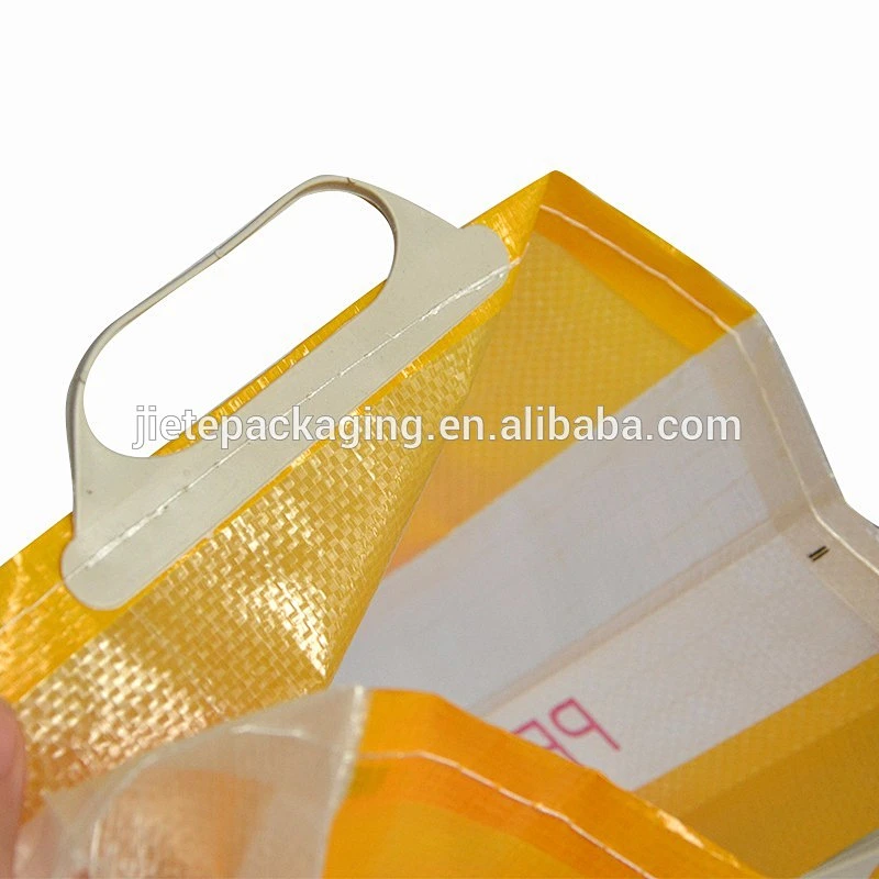 high quality bopp film pp woven bag with hand length handle for flour