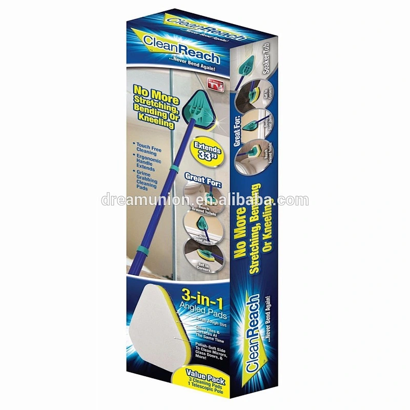 Clean New Reach 3 in 1 Bathtub Mop Kitchen Brush Handled Scrub Ultimate Clean Cleaner