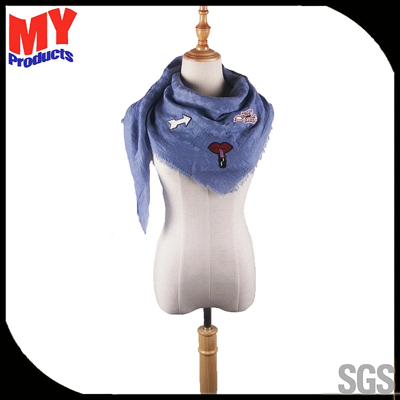 100% POLYESTER SQUARE SCARVES FASHION AND WARM SCARF