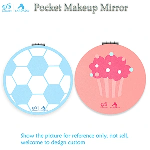 Round Custom girl makeup mirror, fashion cute high quality pocket mirror custom design