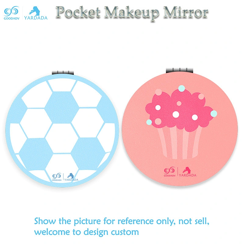 Round Custom girl makeup mirror, fashion cute high quality pocket mirror custom design