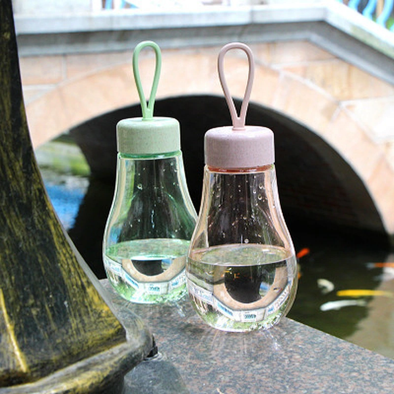 BPA Free 14oz Portable Travel Plastic Bottle The Light Bulb Shape Cup for Wedding Souvenirs