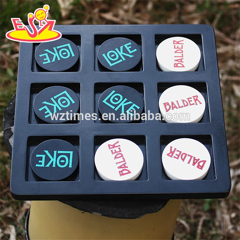 2018 wholesale kids toy wooden tic tac toe new design children toy noughts and crosses game wooden tic tac toe W01B036