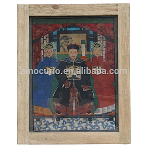 Chinese antique fabric ancestor painting