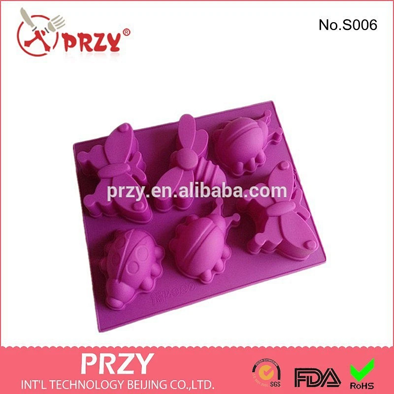 PR006 PRZY Insects silicone molds for cake