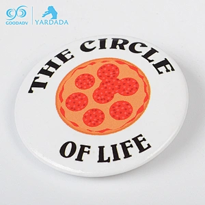Custom pizza metal pin badge for clothing