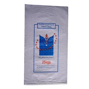 PP woven flour bag manufacturers, polypropylene flour packaging bag sack 25kg design