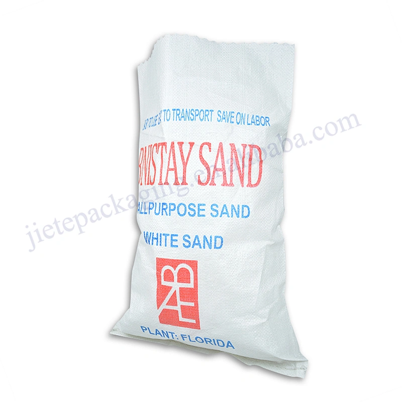 Customized strong white plastic pouch pp woven sand bag sack for flood,construction use