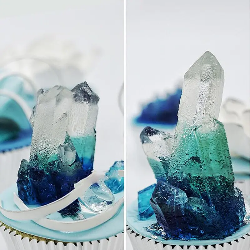 Silica gel 3D Silicone cake molds candy mould crystal icicle 4 shape aroma stone moulds
