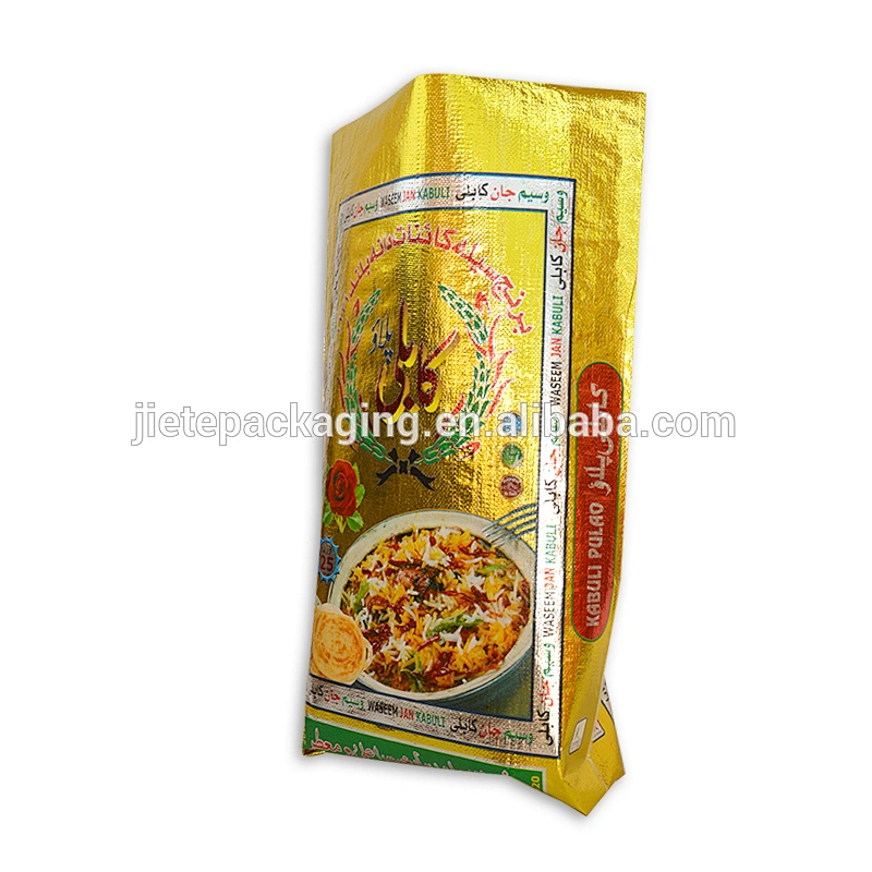 Accept 100% new material bopp laminated polypropylene fabric pp woven jasmine rice packaging bag 25kg size:45*75cm