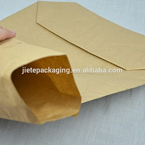 100% high quality environmental protection disposable brown kraft paper valve bags packing cement, putty, chemical powder