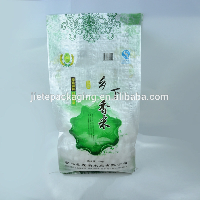 transparent PP woven fabric bag polypropylene sack for packing rice 25kg