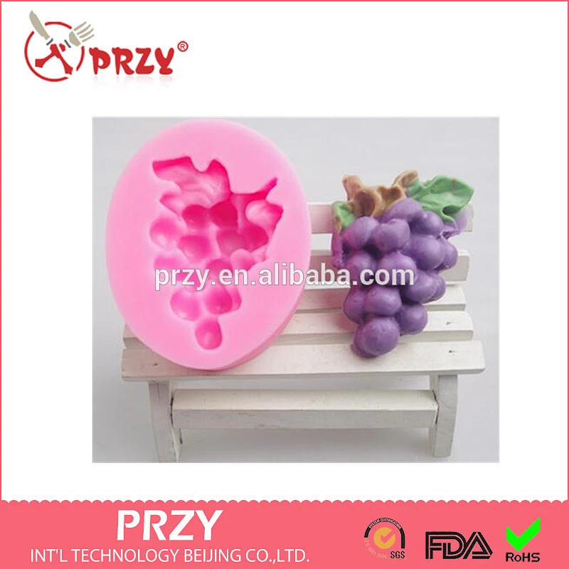 F3042 PRZY A bunch of grapes cupcake silicone mould clay mould agar mould