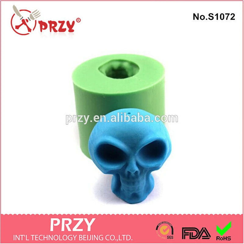 Handmade 3d silicone mold for halloween candle