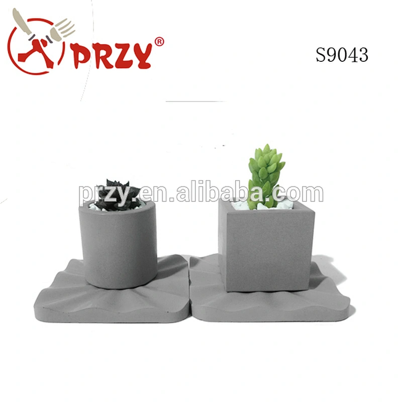 S9043 Silicone concrete molds Flower pot holders molds Cement silicone concrete pot moulds