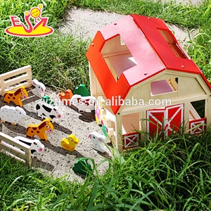 2018 Großhandel Baby aus Holz Bauernhaus Spielzeug diy Kinder aus Holz Bauernhaus Spielzeug, die beliebtesten Kinder aus Holz Bauernhaus Spielzeug W06A156