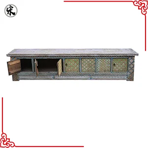 chinese shabby chic solid wood pine furniture for stores