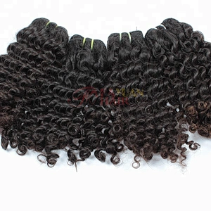 raw virgin human hair full culticles color #1b 20inch hair extensions Filipino Kinky Curly Raw Hair
