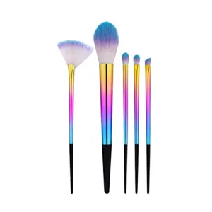 5pcs Professional Makeup Brush Sets Colorful Handle Makeup Brushes Powder Eyeshadow