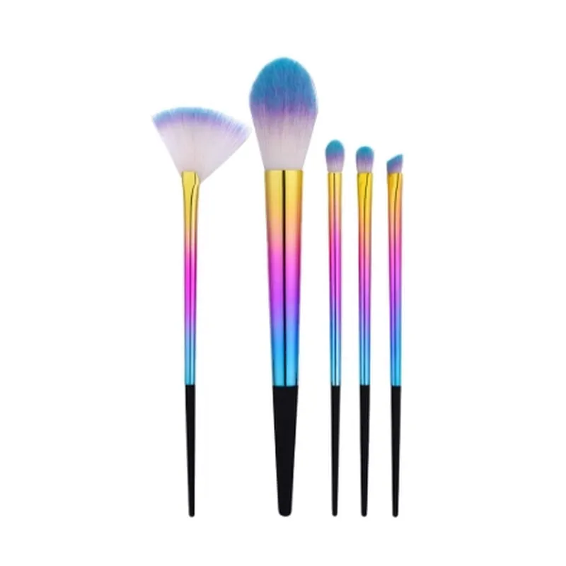 5pcs Professional Makeup Brush Sets Colorful Handle Makeup Brushes Powder Eyeshadow