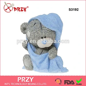 S3192 Little Teddy Bear in Bath Towel Mold Gift for All Decorative Soap Teddy Bear Mold