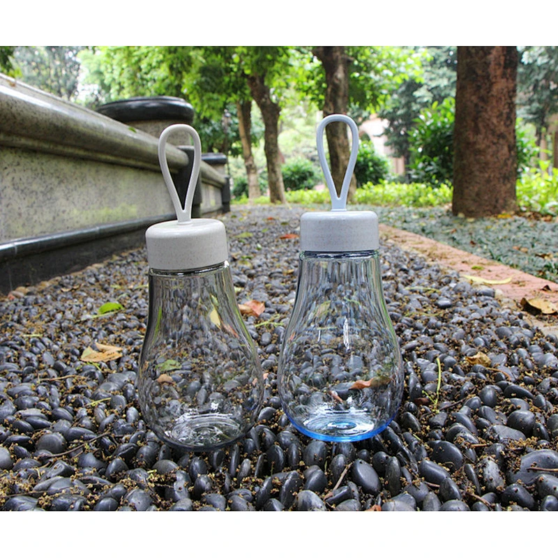 BPA Free 14oz Portable Travel Plastic Bottle The Light Bulb Shape Cup for Wedding Souvenirs