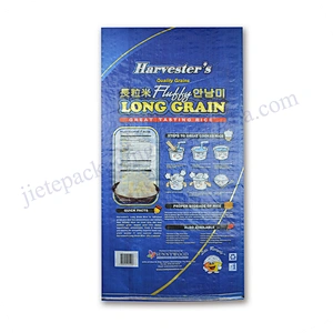 Customized 25kg pp woven organic basmatic rice packing bag