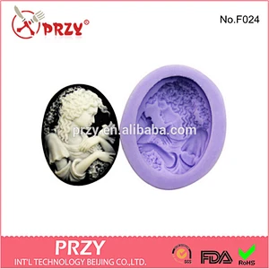 Fondant lady face silicone mold
