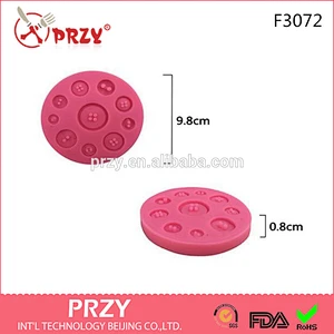 F3072 PRZY Button tools DIY chocolate fondant cake decoration epoxy resin light clay baking tools silicone mold