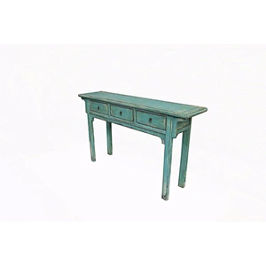 Chinese antique high glossy 3 drawer console table
