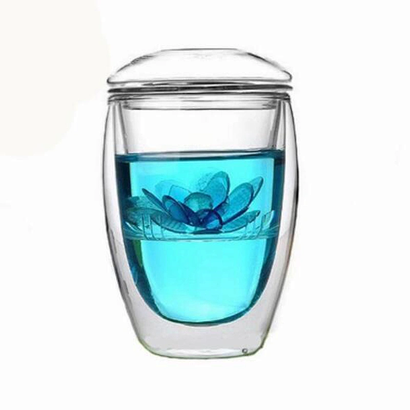 Promotional in-stock Double Wall Glass Cup Heat Resistant Coffee Glass Mug New Design High Borosilicate Tea Cup