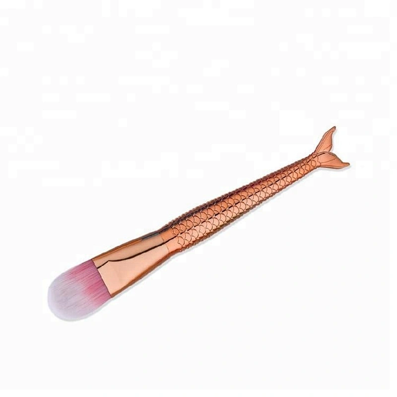Wholesale Fish Shape Design 4pcs Makeup Foundation Brush Set Custom Logo
