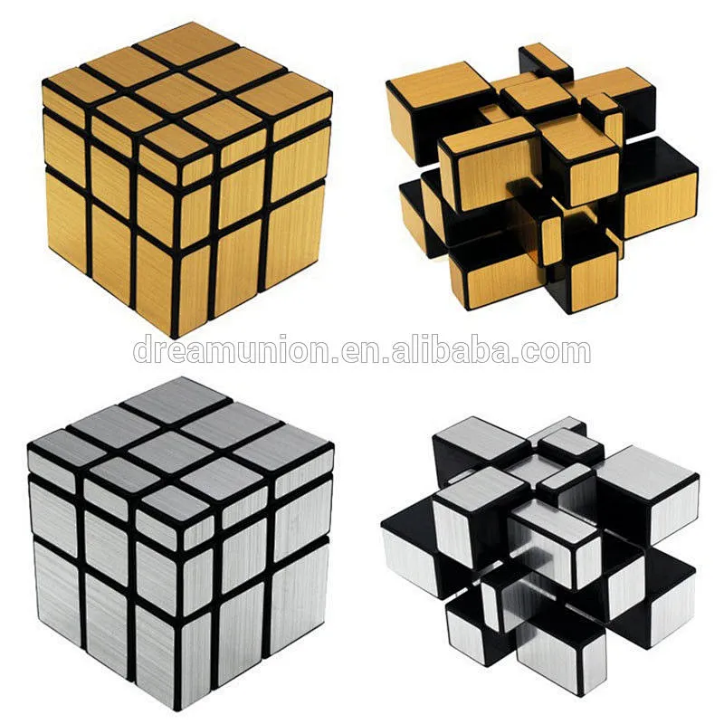Wire Drawing Style Magnetic Balls Magic Mirror Cube Magic Challenge Puzzle