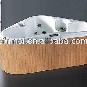 Triangle Outdoor SPA Jet Double Whirlpool Massage Bathtub Extra Large