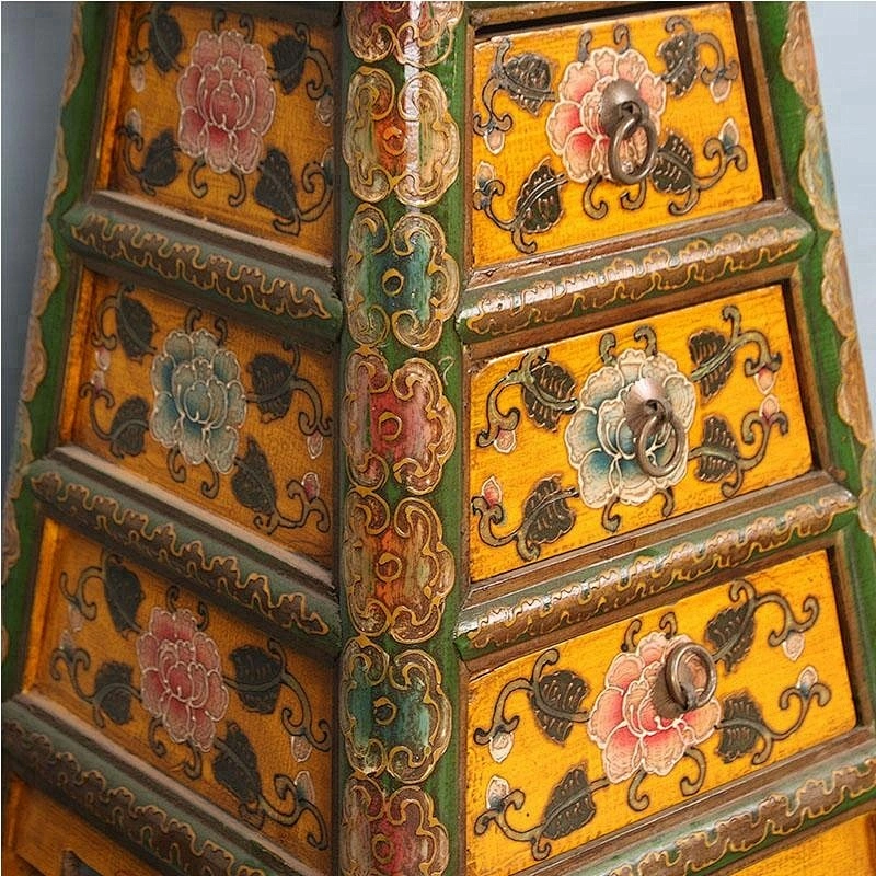 chinese antique handmade rustic wood stool painted furniture