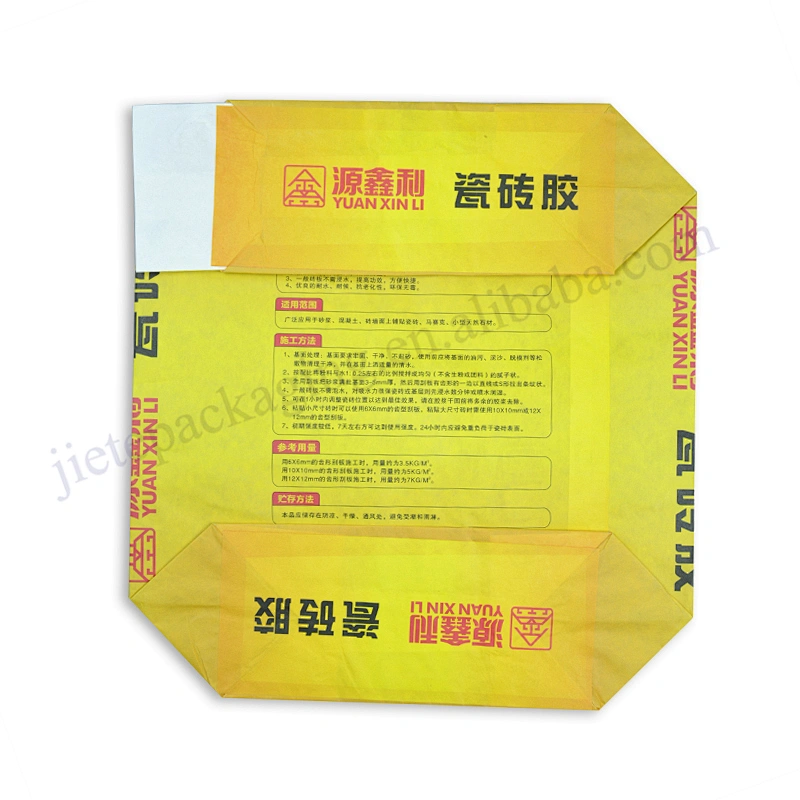 Customzied stand up kraft paper cement bag for wall putty powder,dry mortar,tile adhesive,gypsum
