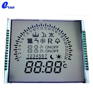 square flat lcd display screen for water meter