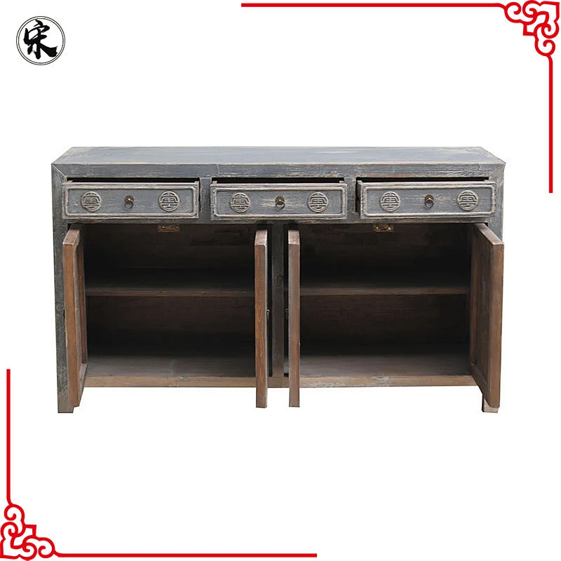 wholesale chinese antique reproduction drawer storage buffet cabinet furniture