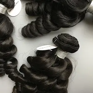 Newest fashion style 12 14 16 18 20 22 24 26 inch  unprocessed indian hair loose wave bundles