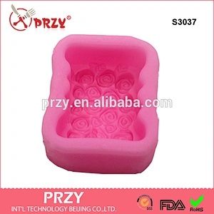 S3037 high quality silicon soap flower mold rose bud silicone handmade soap mould