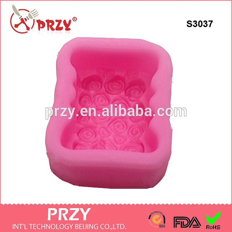 S3037 high quality silicon soap flower mold rose bud silicone handmade soap mould