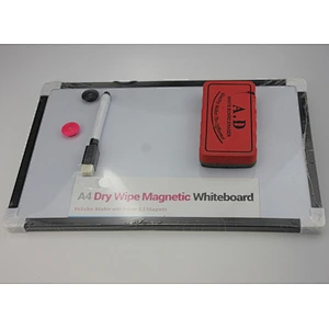 A4 Dry Wipe Magnetic Whiteboard Mini Office Notice Memo White Board Pen & Eraser HOME KITCHEN OFFICE School