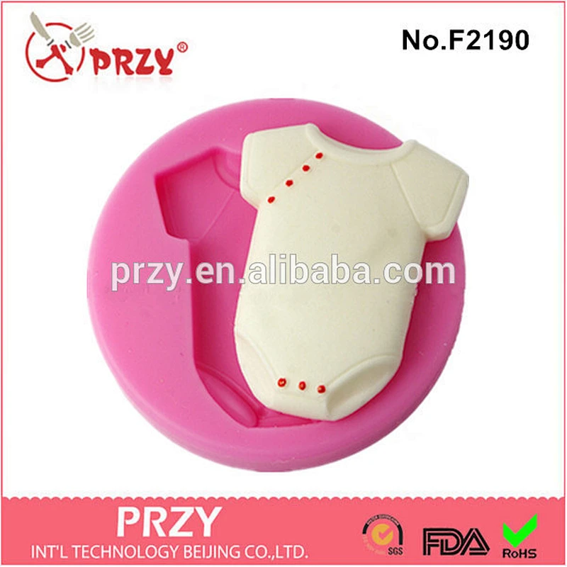 F2190 PRZY Cake decorating baby clothes silicone cake mold