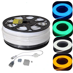Waterproof IP68 Strip rgb blue yellow 220v 110v 12v 24v 50ft 150ft Flexible led neon lights for rooms