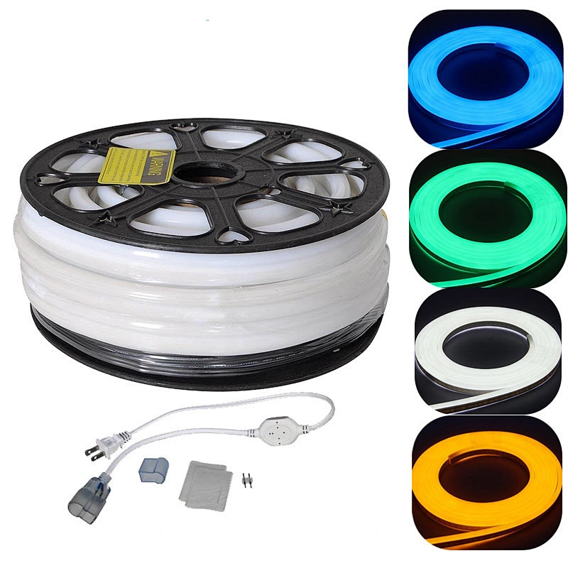 Waterproof IP68 Strip rgb blue yellow 220v 110v 12v 24v 50ft 150ft Flexible led neon lights for rooms