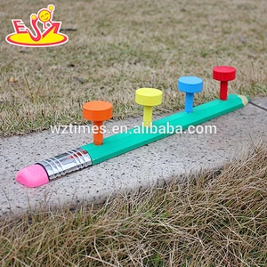 Wholesale wonderful toddler wooden wall clothes hanger with 4 hooks W09B060