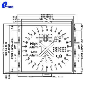 graphic glass lcd display monitor for hematomanometer